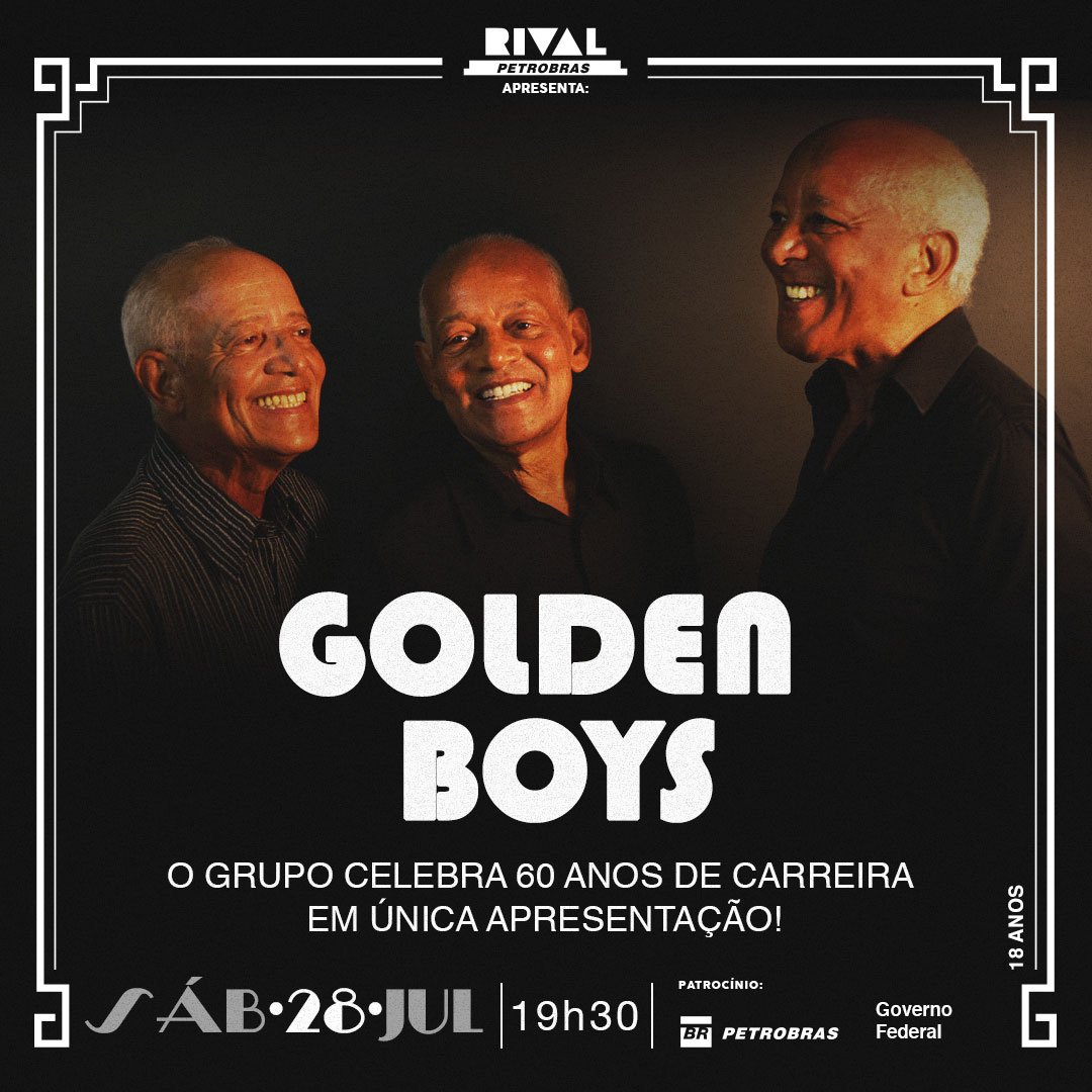 28/07 ✔ Golden Boys celebrando  60 anos de carreira 