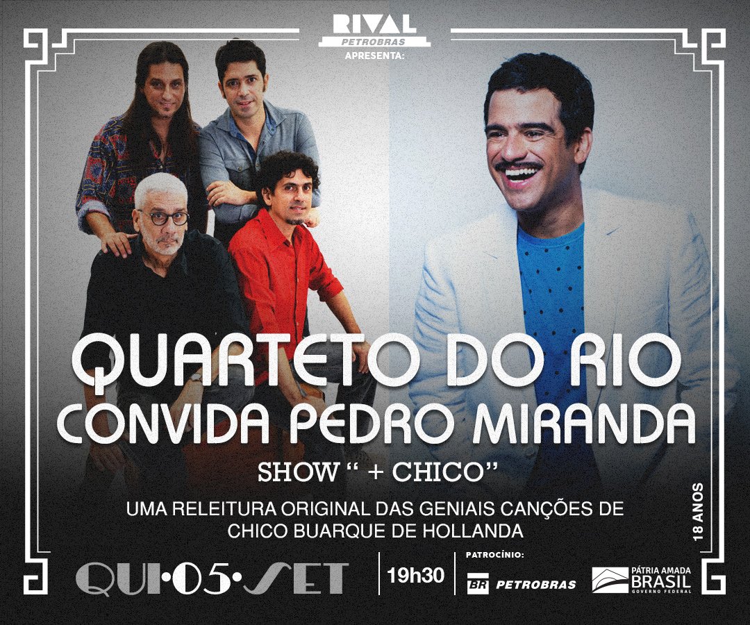 05/09 ~ Quarteto do Rio convida Pedro Miranda