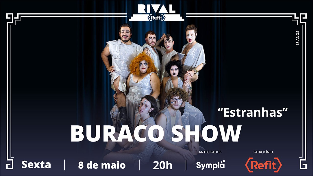 28/02 ~ Buraco Show | Comédia com Luis Lobianco, Simone Mazzer, Eber Inácio, Letícia Guimarães, Pedroca Monteiro e Sidnei Oliveira
