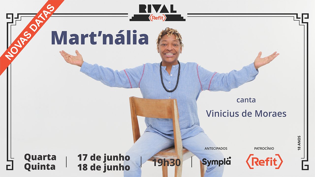 17 e 18 de junho ~ Mart’nália canta Vinicius de Moraes